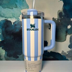 Stanley Striped Blue and White Tumbler